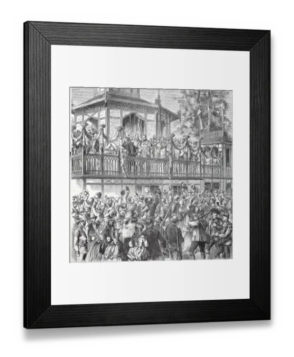 Framed Print : Schuetzenfest, c. 1885, a traditional festival or fair with target shooting, here the distribution of prizes and awards in Vienna, Austria, Historic, digitally restored reproduction of a 19th century original, exact original date unknown Framed Print : Schuetzenfest, c. 1885, a traditional festival or fair with target shooting, here the distribution of prizes and awards in Vienna, Austria, Historic, digitally restored reproduction of a 19th century original, exact original date unknown