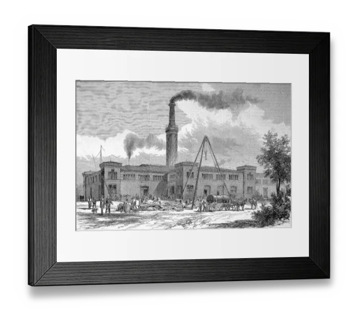 Framed Print : Borsig is a German engineering company, hammer mill, hammer forge or hammer mill, circa 1885, based in Berlin, Germany, Historic, digitally restored reproduction of an original 19th century artwork, exact original date unknown Framed Print : Borsig is a German engineering company, hammer mill, hammer forge or hammer mill, circa 1885, based in Berlin, Germany, Historic, digitally restored reproduction of an original 19th century artwork, exact original date unknown