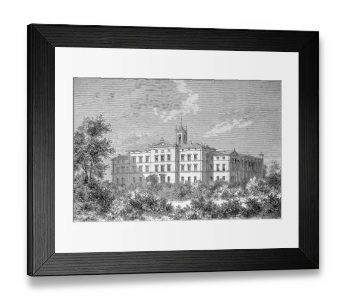 Framed Print : The Friedrichs Orphanage, Orphanage, Rummelsburg in Berlin, c. 1885, Germany, Historic, digitally restored reproduction of a 19th century original, exact original date unknown Framed Print : The Friedrichs Orphanage, Orphanage, Rummelsburg in Berlin, c. 1885, Germany, Historic, digitally restored reproduction of a 19th century original, exact original date unknown