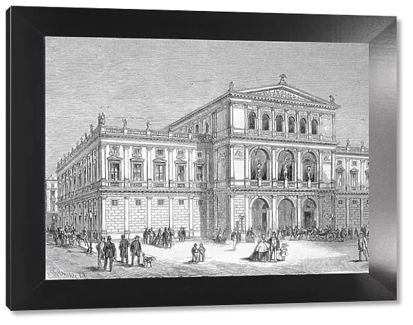 Building of the New Conservatory, Conservatory, School of Music in Vienna, c. 1885, Austria, Historic, digitally restored reproduction of a 19th century original, exact original date unknown