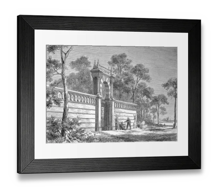 Framed Print : The Turkish Cemetery in Berlin, Germany, The Turkish Cemetery Berlin is the oldest Islamic burial place in Germany. It was built in 1866, Historic, digitally restored reproduction of a 19th century original, exact original date unknown Framed Print : The Turkish Cemetery in Berlin, Germany, The Turkish Cemetery Berlin is the oldest Islamic burial place in Germany. It was built in 1866, Historic, digitally restored reproduction of a 19th century original, exact original date unknown