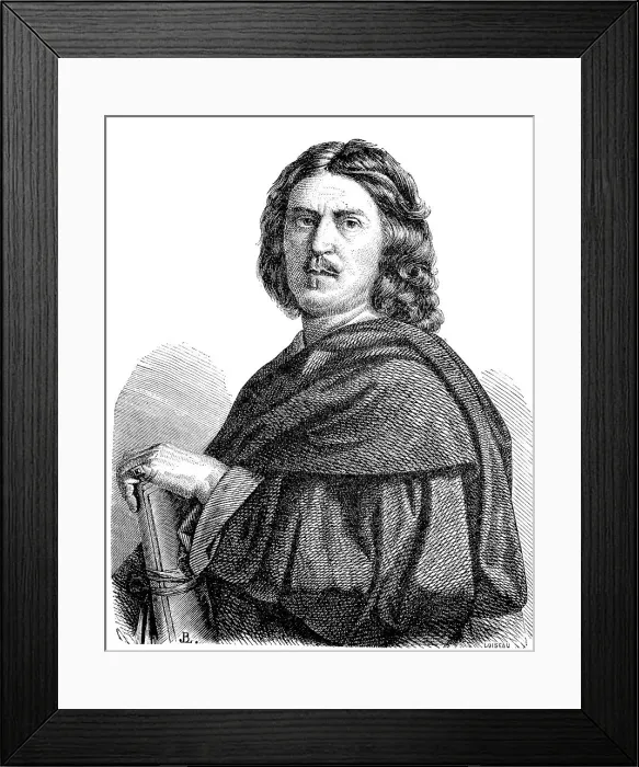 Framed Print : Nicolas Poussin, 1594 to 1665, was the leading painter of the classical French Baroque style, France, Historic, digitally restored reproduction of a 19th century original, exact original date not known