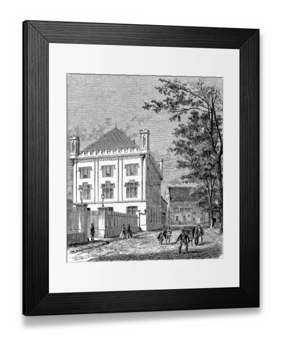 Framed Print : Muenster, city in North Rhine-Westphalia, Germany, here the former Staendehaus, imperial estate, Historic, digitally restored reproduction of a 19th century original, exact original date unknown Framed Print : Muenster, city in North Rhine-Westphalia, Germany, here the former Staendehaus, imperial estate, Historic, digitally restored reproduction of a 19th century original, exact original date unknown