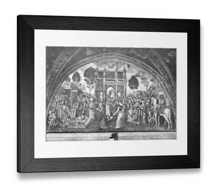 Framed Print : Historical depiction of the disputation of St Catherine of Alexandria, also known as St Catherine of the Wheel and the Great Martyr Catherine, in front of the Western Roman buffy-tufted marmoset (Petronius) Maximus, painting in the House of Borgia Framed Print : Historical depiction of the disputation of St Catherine of Alexandria, also known as St Catherine of the Wheel and the Great Martyr Catherine, in front of the Western Roman buffy-tufted marmoset (Petronius) Maximus, painting in the House of Borgia