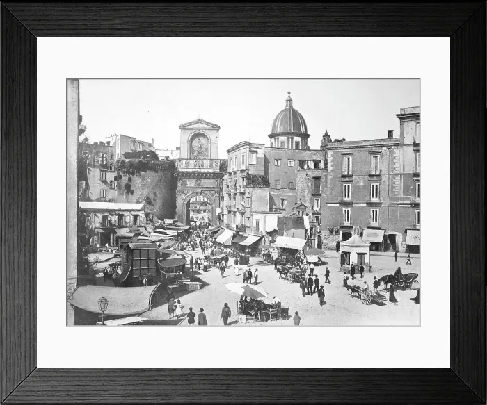 Framed Print : Historical image of Napoli, Naples, Naples, Porta Capuana, Italy, Historical, digitally restored reproduction of an original 19th century original, exact original date unknown Framed Print : Historical image of Napoli, Naples, Naples, Porta Capuana, Italy, Historical, digitally restored reproduction of an original 19th century original, exact original date unknown