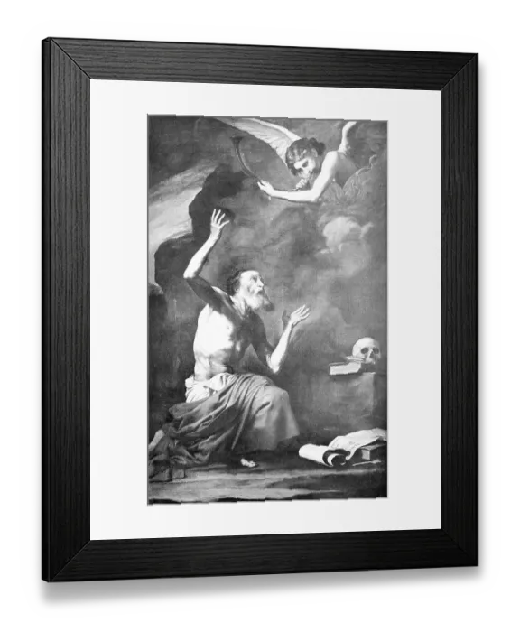 Framed Print : Historical image of Jerome, Eusebius Sophronius Jerome of Spagnletto, 347, 420, priest, confessor, theologian and historian, Naples, Napoli, Italy, Historical, digitally restored reproduction of a 19th century original, exact original date not known Framed Print : Historical image of Jerome, Eusebius Sophronius Jerome of Spagnletto, 347, 420, priest, confessor, theologian and historian, Naples, Napoli, Italy, Historical, digitally restored reproduction of a 19th century original, exact original date not known
