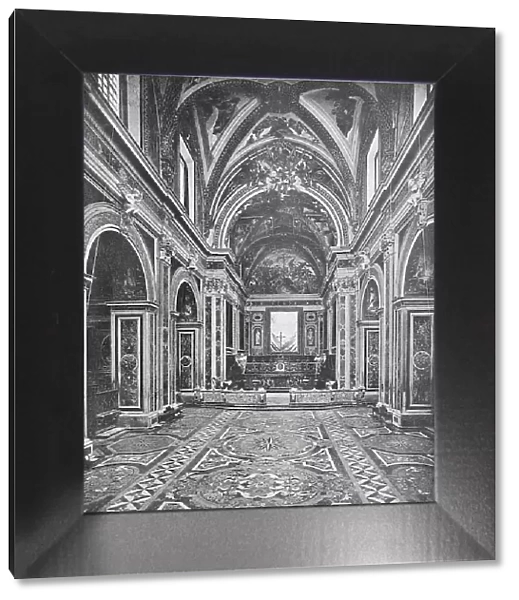 Historic photograph (ca 1880) of the Monastery of San Pietro Martire, St. Peter the Martyr, a Roman Catholic Church in Naples, Napoli, Naples, Italy, Historic, digitally restored reproduction of a 19th century original, exact original date unknown