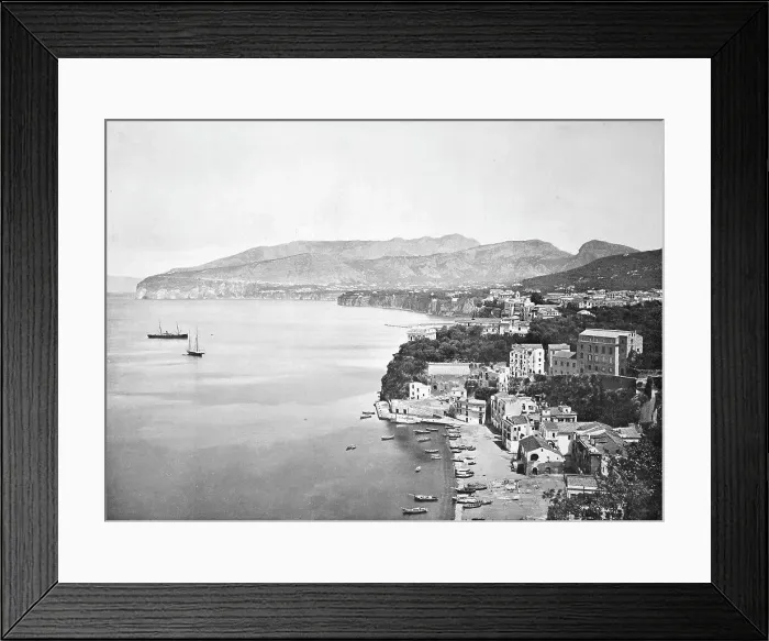 Framed Print : Historic photo (ca 1880) of Sorrento, Campania, Italy, Historic, digitally restored reproduction of an original from the 19th century, exact original date unknown Framed Print : Historic photo (ca 1880) of Sorrento, Campania, Italy, Historic, digitally restored reproduction of an original from the 19th century, exact original date unknown