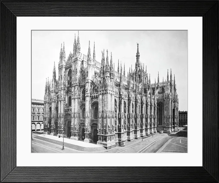 Framed Print : Historical photograph (ca 1880) of the Duomo di Milano, Italy, Historical, digitally restored reproduction of an original 19th century original, exact original date unknown Framed Print : Historical photograph (ca 1880) of the Duomo di Milano, Italy, Historical, digitally restored reproduction of an original 19th century original, exact original date unknown