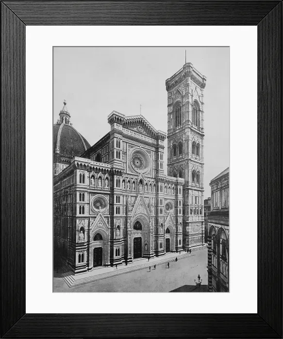 Framed Print : Historic photo (ca 1880) of Florence Cathedral, Tuscany, Italy, Historic, digitally restored reproduction of a 19th century original, exact original date unknown Framed Print : Historic photo (ca 1880) of Florence Cathedral, Tuscany, Italy, Historic, digitally restored reproduction of a 19th century original, exact original date unknown