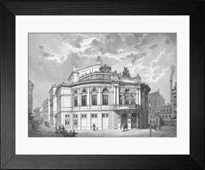 Framed Print : Historical illustration of the Raimundtheater, a theatre in the Mariahilf district of Vienna, Austria, Historical, digitally restored reproduction of an original 19th century artwork, exact original date not known Framed Print : Historical illustration of the Raimundtheater, a theatre in the Mariahilf district of Vienna, Austria, Historical, digitally restored reproduction of an original 19th century artwork, exact original date not known