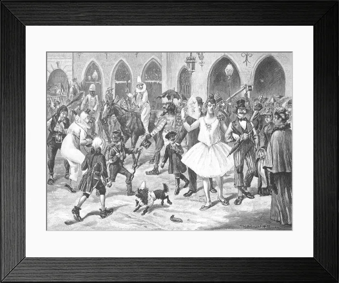 Framed Print : Historical illustration of the street carnival in Munich around 1890, Bavaria, Germany, Historical, digitally restored reproduction of an original 19th century artwork, exact original date unknown Framed Print : Historical illustration of the street carnival in Munich around 1890, Bavaria, Germany, Historical, digitally restored reproduction of an original 19th century artwork, exact original date unknown