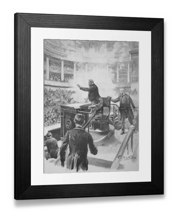 Framed Print : Historical illustration of the bombing of the French Parliament, 9 December 1893, Paris, France, Historical, digitally restored reproduction of an original 19th century artwork, exact original date not known Framed Print : Historical illustration of the bombing of the French Parliament, 9 December 1893, Paris, France, Historical, digitally restored reproduction of an original 19th century artwork, exact original date not known