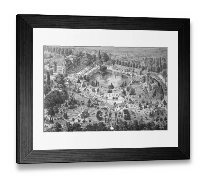 Framed Print : Historical illustration of the Frankfurt Zoological Garden, Frankfurt Zoo, Germany, Historical, digitally restored reproduction of an original 19th century artwork, exact original date unknown Framed Print : Historical illustration of the Frankfurt Zoological Garden, Frankfurt Zoo, Germany, Historical, digitally restored reproduction of an original 19th century artwork, exact original date unknown