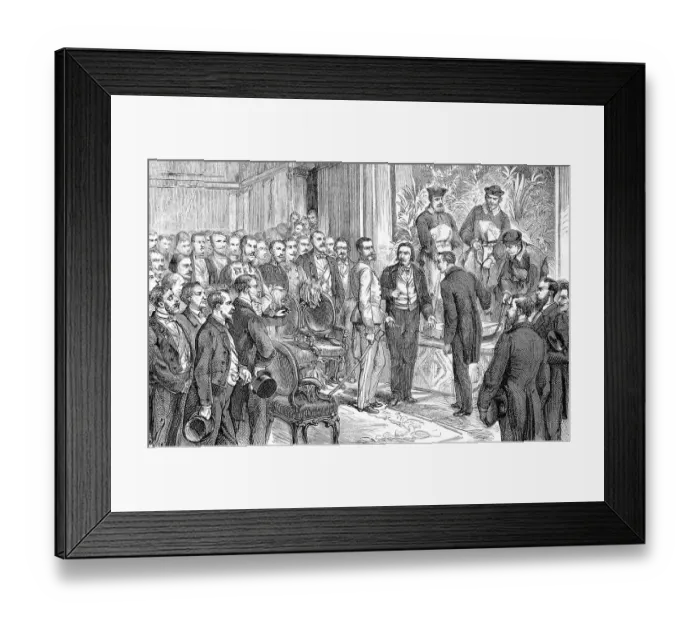 Framed Print : Official opening of the Kuenstlerhaus in Vienna, Austria, by the Emperor, Historic, digitally restored reproduction of a 19th century original, exact original date unknown Framed Print : Official opening of the Kuenstlerhaus in Vienna, Austria, by the Emperor, Historic, digitally restored reproduction of a 19th century original, exact original date unknown