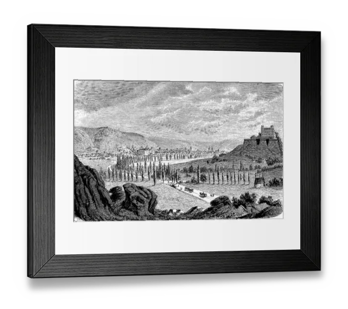 Framed Print : View of Eichstaett, formerly also Eichstaedt or Aichstaed, a town in the state of Bavaria, Germany, Historic, digitally restored reproduction of an original 19th century artwork, exact original date unknown Framed Print : View of Eichstaett, formerly also Eichstaedt or Aichstaed, a town in the state of Bavaria, Germany, Historic, digitally restored reproduction of an original 19th century artwork, exact original date unknown