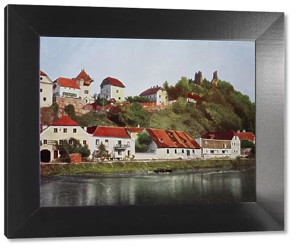 Historical photo of Hals near Passau, Bavaria, Germany, Historical photo of Hals near Passau, Bavaria, Germany, historical, digitally improved reproduction of an original from the 19th century