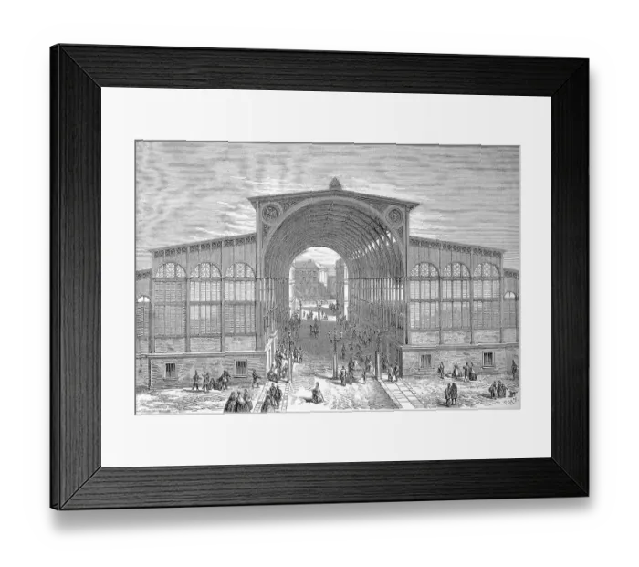 Framed Print : The building of the market hall in Berlin around 1889, Germany, digitally restored reproduction of an original 19th century artwork, exact original date unknown Framed Print : The building of the market hall in Berlin around 1889, Germany, digitally restored reproduction of an original 19th century artwork, exact original date unknown