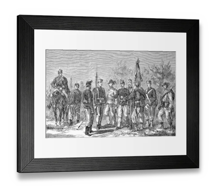 Framed Print : The new uniform of the Austrian infantry army, soldiers, army, Austria, digitally restored reproduction of an original 19th century pattern, exact original date unknown Framed Print : The new uniform of the Austrian infantry army, soldiers, army, Austria, digitally restored reproduction of an original 19th century pattern, exact original date unknown