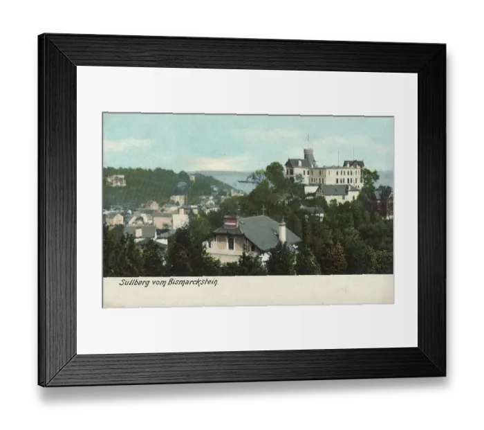 Framed Print : Blankenese with Suellberg from Bismarckstein, Hamburg, Germany, postcard with text, view around ca 1910, historical, digital reproduction of a historical postcard, public domain, from that time, exact date unknown Framed Print : Blankenese with Suellberg from Bismarckstein, Hamburg, Germany, postcard with text, view around ca 1910, historical, digital reproduction of a historical postcard, public domain, from that time, exact date unknown