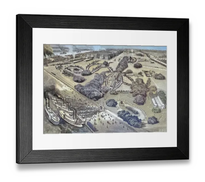 Framed Print : World exposition, The Worlds Fair in New Orleans, USA, 1884, Historical, digitally restored reproduction from a 19th century original Framed Print : World exposition, The Worlds Fair in New Orleans, USA, 1884, Historical, digitally restored reproduction from a 19th century original