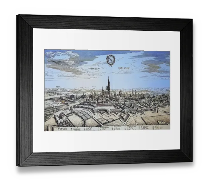 Framed Print : Strasbourg, France, after a chalcography by Matthaeus Merian, 1600, Historical, digitally restored reproduction from a 19th century original Framed Print : Strasbourg, France, after a chalcography by Matthaeus Merian, 1600, Historical, digitally restored reproduction from a 19th century original