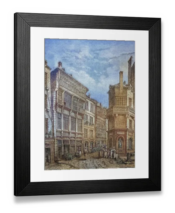 Framed Print : St. Malo, Historical steel engraving from 1860, France Framed Print : St. Malo, Historical steel engraving from 1860, France