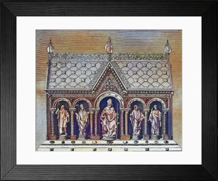 Framed Print : St. Korbinians Shrine, Cathedral St. Maria and St. Korbinian, Freising, Bavaria, Germany, Historical Steel Engraving from 1860 Framed Print : St. Korbinians Shrine, Cathedral St. Maria and St. Korbinian, Freising, Bavaria, Germany, Historical Steel Engraving from 1860
