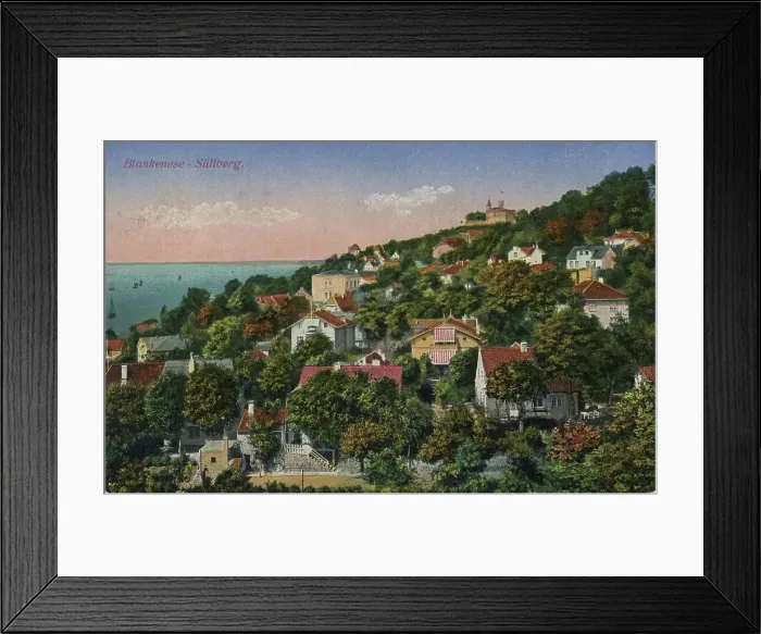Framed Print : Blankenese with Suellberg, Hamburg, Germany, postcard with text, view around ca 1910, historical, digital reproduction of a historical postcard, public domain, from that time, exact date unknown Framed Print : Blankenese with Suellberg, Hamburg, Germany, postcard with text, view around ca 1910, historical, digital reproduction of a historical postcard, public domain, from that time, exact date unknown