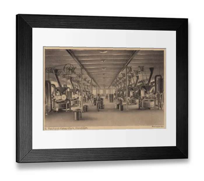 Framed Print : Reichardt Kakaowerk, Wandsbek, Roestapparate, Hamburg, Germany, postcard with text, view around ca 1910, historical, digital reproduction of a historical postcard, public domain, from that time, exact date unknown Framed Print : Reichardt Kakaowerk, Wandsbek, Roestapparate, Hamburg, Germany, postcard with text, view around ca 1910, historical, digital reproduction of a historical postcard, public domain, from that time, exact date unknown
