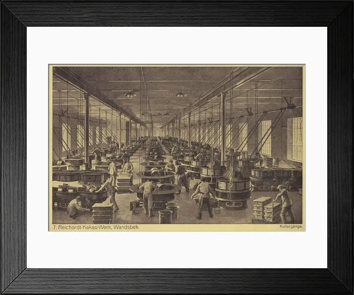 Framed Print : Reichardt Kakaowerk, Wandsbek, Kollergaenge, Hamburg, Germany, postcard with text, view around ca 1910, historical, digital reproduction of a historical postcard, public domain, from that time, exact date unknown Framed Print : Reichardt Kakaowerk, Wandsbek, Kollergaenge, Hamburg, Germany, postcard with text, view around ca 1910, historical, digital reproduction of a historical postcard, public domain, from that time, exact date unknown