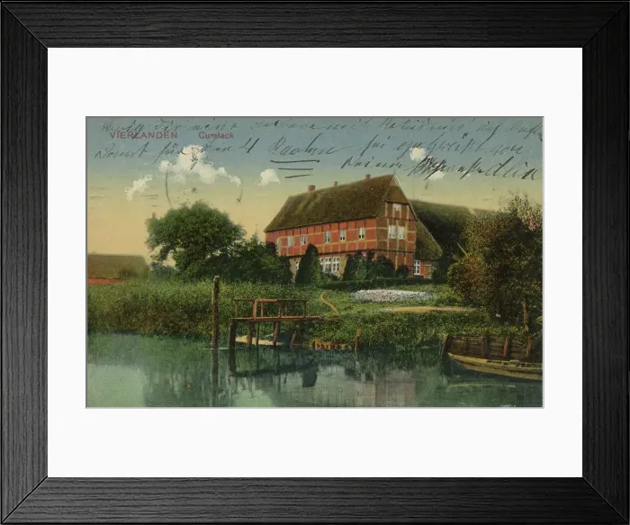 Framed Print : Curslack, Vierlanden, Bergedorf, Hamburg, Germany, postcard with text, view around ca 1910, historical, digital reproduction of a historical postcard, public domain, from that time, exact date unknown Framed Print : Curslack, Vierlanden, Bergedorf, Hamburg, Germany, postcard with text, view around ca 1910, historical, digital reproduction of a historical postcard, public domain, from that time, exact date unknown