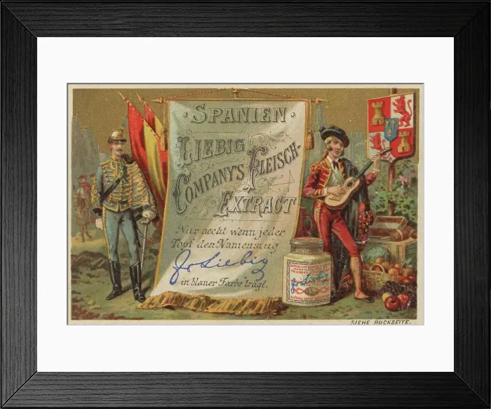 Framed Print : Picture series national flags, Spain, with soldier and guitar player, digitally restored reproduction of a collectors picture from c. 1900 Framed Print : Picture series national flags, Spain, with soldier and guitar player, digitally restored reproduction of a collectors picture from c. 1900
