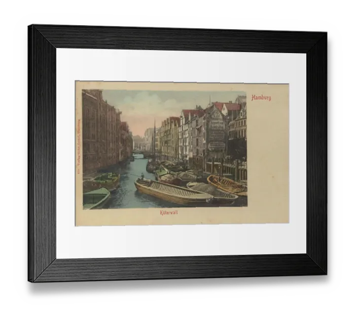 Framed Print : The Kueterwall, Hamburg, Germany, postcard with text, view around ca 1910, historical, digital reproduction of a historical postcard, public domain, from that time, exact date unknown Framed Print : The Kueterwall, Hamburg, Germany, postcard with text, view around ca 1910, historical, digital reproduction of a historical postcard, public domain, from that time, exact date unknown