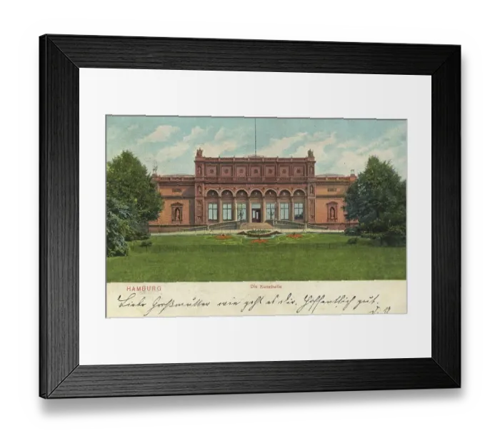 Framed Print : Die Kunsthalle, Hamburg, Germany, postcard with text, view around ca 1910, historical, digital reproduction of a historical postcard, public domain, from that time, exact date unknown Framed Print : Die Kunsthalle, Hamburg, Germany, postcard with text, view around ca 1910, historical, digital reproduction of a historical postcard, public domain, from that time, exact date unknown