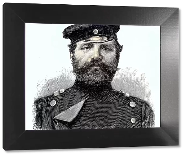 Military Persons in the Franco-Prussian War 1870, 1871, Captain Stoephasius, Germany, Historical, digitally restored reproduction from a 19th century original