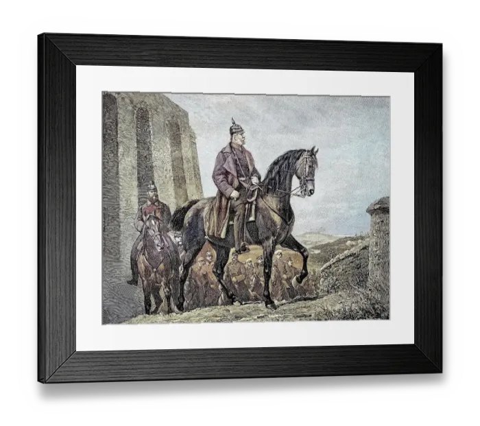 Framed Print : Military Persons in the Franco-Prussian War 1870, 1871, King William I with his Troops at the Aqueduct of Marly, France, Historical, digitally restored reproduction from a 19th century original Framed Print : Military Persons in the Franco-Prussian War 1870, 1871, King William I with his Troops at the Aqueduct of Marly, France, Historical, digitally restored reproduction from a 19th century original
