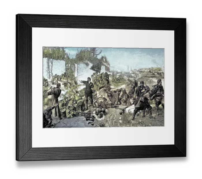 Framed Print : Battle of the Queen Olga Grenadier Regiment in the Park of Coeilly, 30 November 1870, France, Situation from the Time of the Franco-Prussian War or Franco-Prussian War, 1870-1871, Historical Framed Print : Battle of the Queen Olga Grenadier Regiment in the Park of Coeilly, 30 November 1870, France, Situation from the Time of the Franco-Prussian War or Franco-Prussian War, 1870-1871, Historical