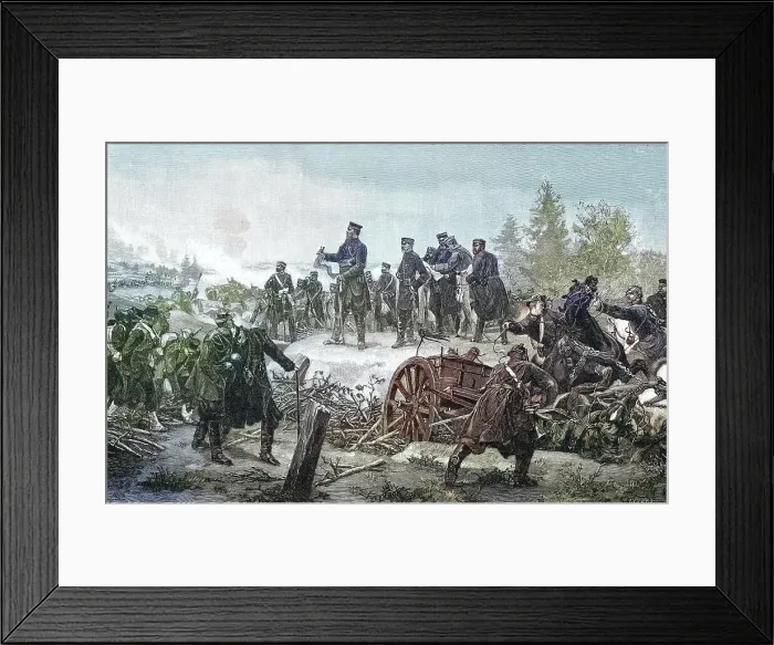 Framed Print : Military Persons in the Franco-Prussian War 1870, 1871, The Crown Prince Frederick William of Prussia with his Troops in front of Paris, France, Historical, digitally restored reproduction from a 19th century original Framed Print : Military Persons in the Franco-Prussian War 1870, 1871, The Crown Prince Frederick William of Prussia with his Troops in front of Paris, France, Historical, digitally restored reproduction from a 19th century original