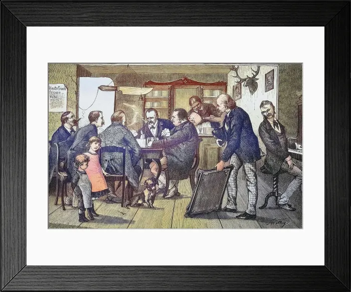 Framed Print : A Weissbierstube in Berlin, Germany, Historic, digitally restored reproduction from a 19th century original Framed Print : A Weissbierstube in Berlin, Germany, Historic, digitally restored reproduction from a 19th century original
