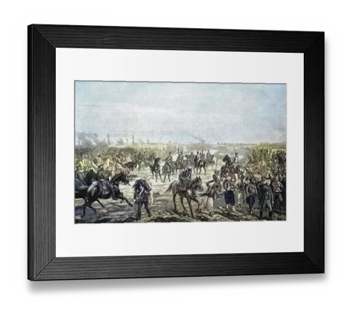 Framed Print : Military Persons in the Franco-Prussian War 1870, 1871, Prince Albert of Prussia, Friedrich Heinrich Albert or Friedrich Heinrich Albrecht, a Prussian Colonel General, congratulates the 2nd Hussar Regiment in Artenay, France, Historical, digitally Framed Print : Military Persons in the Franco-Prussian War 1870, 1871, Prince Albert of Prussia, Friedrich Heinrich Albert or Friedrich Heinrich Albrecht, a Prussian Colonel General, congratulates the 2nd Hussar Regiment in Artenay, France, Historical, digitally