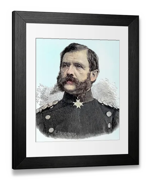Framed Print : Military Persons in the Franco-Prussian War 1870, 1871, Eugen Anton Theophil von Podbielski, 17 October 1814, 31 October 1879, was a General of the Prussian Cavalry and Inspector General of Artillery, Germany, Historical Framed Print : Military Persons in the Franco-Prussian War 1870, 1871, Eugen Anton Theophil von Podbielski, 17 October 1814, 31 October 1879, was a General of the Prussian Cavalry and Inspector General of Artillery, Germany, Historical