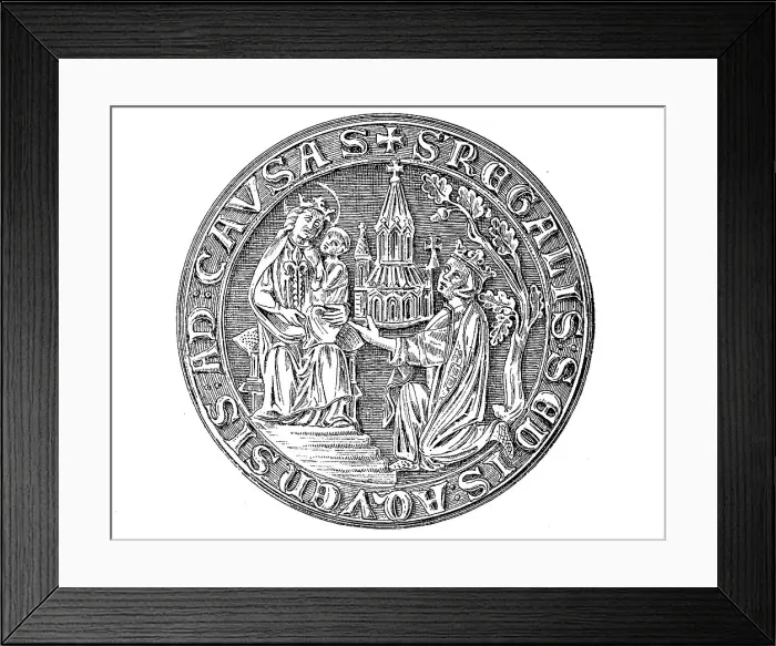 Framed Print : Medieval town seal from the 13th to 15th century, here Aachen, Germany, Historical, digitally restored reproduction from a 19th century original Framed Print : Medieval town seal from the 13th to 15th century, here Aachen, Germany, Historical, digitally restored reproduction from a 19th century original