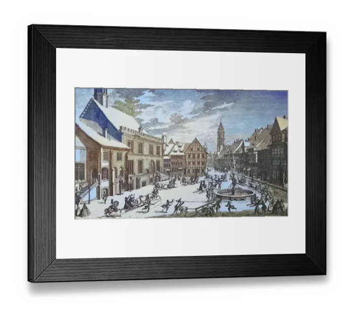 Framed Print : The Market Place of Goettingen, Germany, 1750, Historical, digitally restored reproduction from a 19th century original Framed Print : The Market Place of Goettingen, Germany, 1750, Historical, digitally restored reproduction from a 19th century original