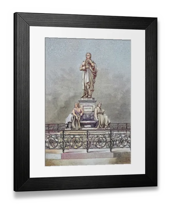 Framed Print : Schiller Monument in Berlin, Germany, Historic, digitally restored reproduction from a 19th century original Framed Print : Schiller Monument in Berlin, Germany, Historic, digitally restored reproduction from a 19th century original