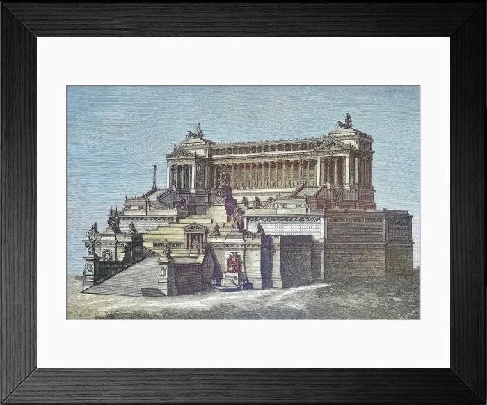 Framed Print : Architects design for the national monument planned in Rome in honour of King Victor Emmanuel, Italy, Historical, digitally restored reproduction from a 19th century original Framed Print : Architects design for the national monument planned in Rome in honour of King Victor Emmanuel, Italy, Historical, digitally restored reproduction from a 19th century original