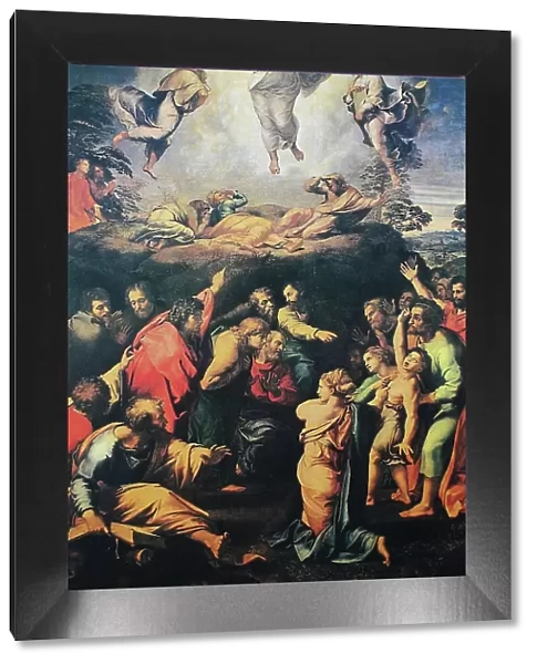 The Transfiguration of Christ, by Raffaello Sanzio da Urbino, also Raffael da Urbino, Raffaello Santi, Raffaello Sanzio, Raphael, Italian painter, Italy, digitally restored reproduction of a work of art (public domain) from c. 1500