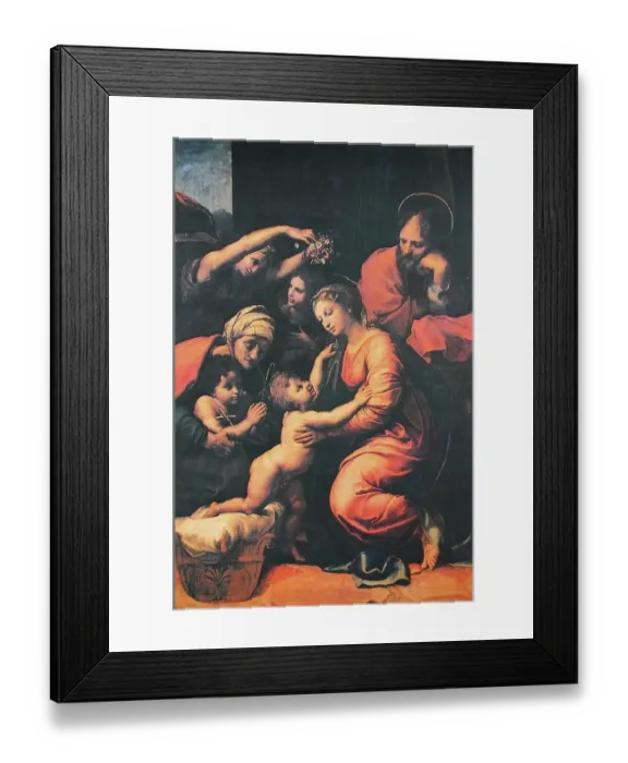 Framed Print : Holy Family, The Great Holy Family of Francis I by Raffaello Sanzio da Urbino, also Raphael da Urbino, Raffaello Santi, Raffaello Sanzio, Raphael, Italian painter, Italy, digitally restored reproduction of a work of art (public domain) from c. 1500 Framed Print : Holy Family, The Great Holy Family of Francis I by Raffaello Sanzio da Urbino, also Raphael da Urbino, Raffaello Santi, Raffaello Sanzio, Raphael, Italian painter, Italy, digitally restored reproduction of a work of art (public domain) from c. 1500