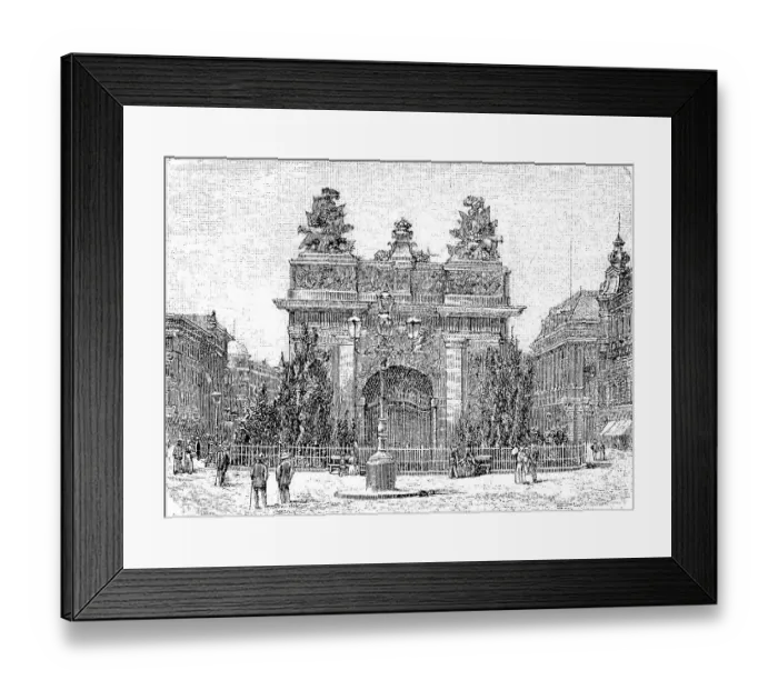 Framed Print : King's Gate c. 1730, Szczecin, Poland, digitally restored reproduction of a 19th century original, exact original date not known Framed Print : King's Gate c. 1730, Szczecin, Poland, digitally restored reproduction of a 19th century original, exact original date not known
