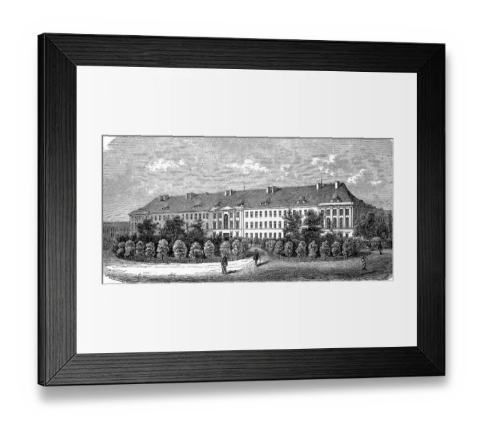 Framed Print : The building of the Berlin Charite, Germany, the Charite, Universitaetsmedizin Berlin is a large teaching hospital in Berlin, digitally restored reproduction of an original 19th century painting, exact original date unknown Framed Print : The building of the Berlin Charite, Germany, the Charite, Universitaetsmedizin Berlin is a large teaching hospital in Berlin, digitally restored reproduction of an original 19th century painting, exact original date unknown